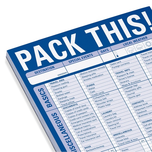 Knock Knock Pack This Note Pad - Picture 2 of 4